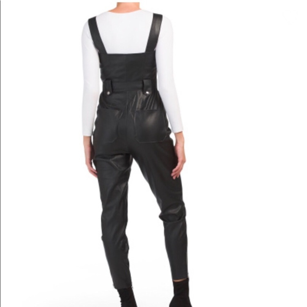 We Wore What Vegan Leather Moto Overalls - Picture 2 of 3